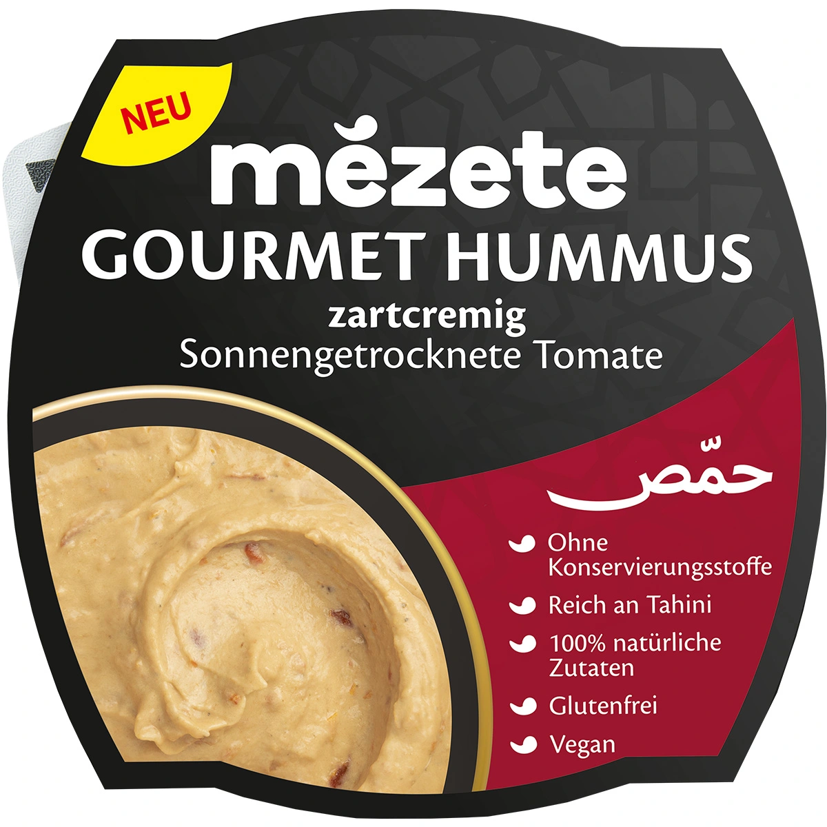 Mezete Gourmet Hummus mit sonnengetrockneten Tomaten 215g
