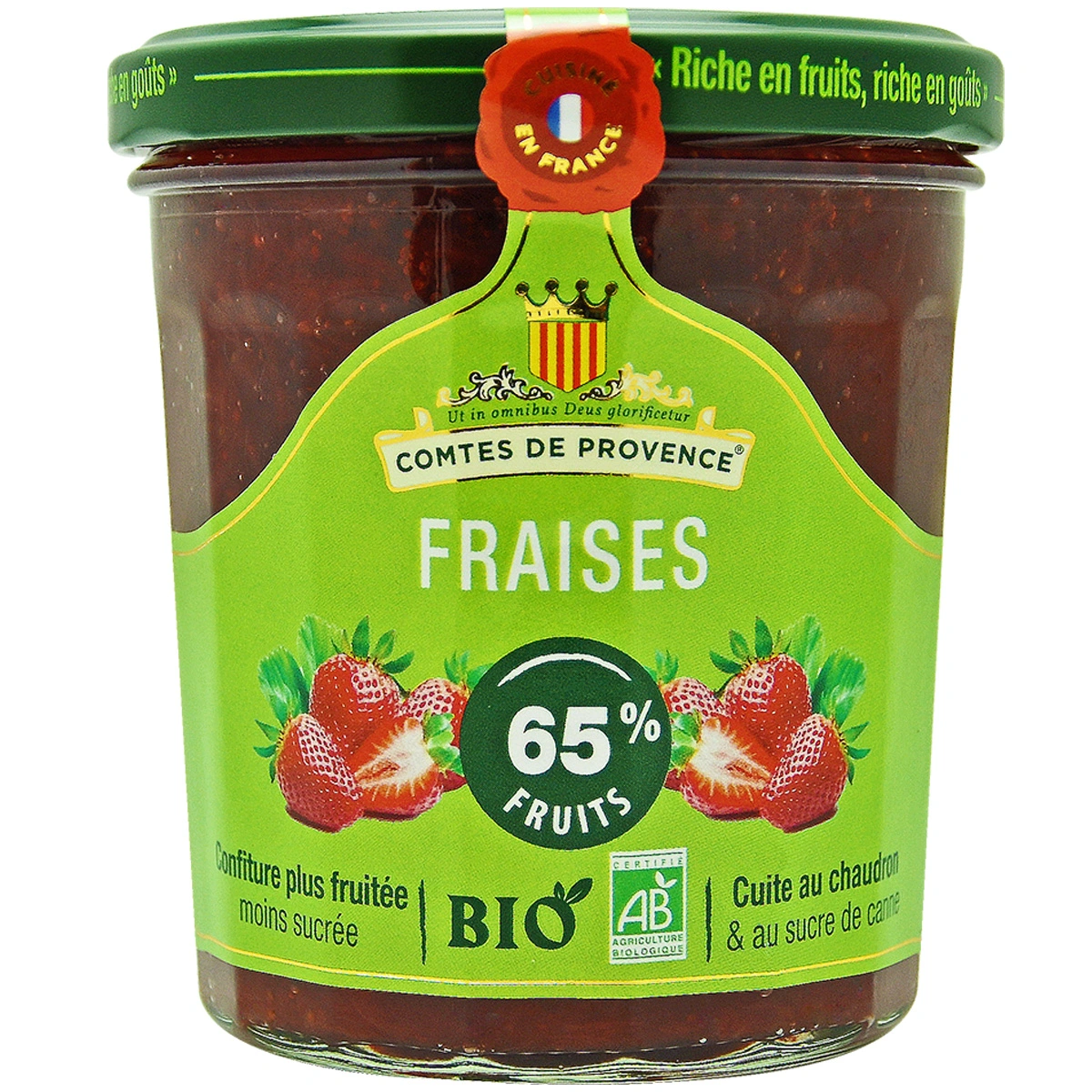 Comtes de Provence Fraises Erdbeerkonfitüre, BIO 350g