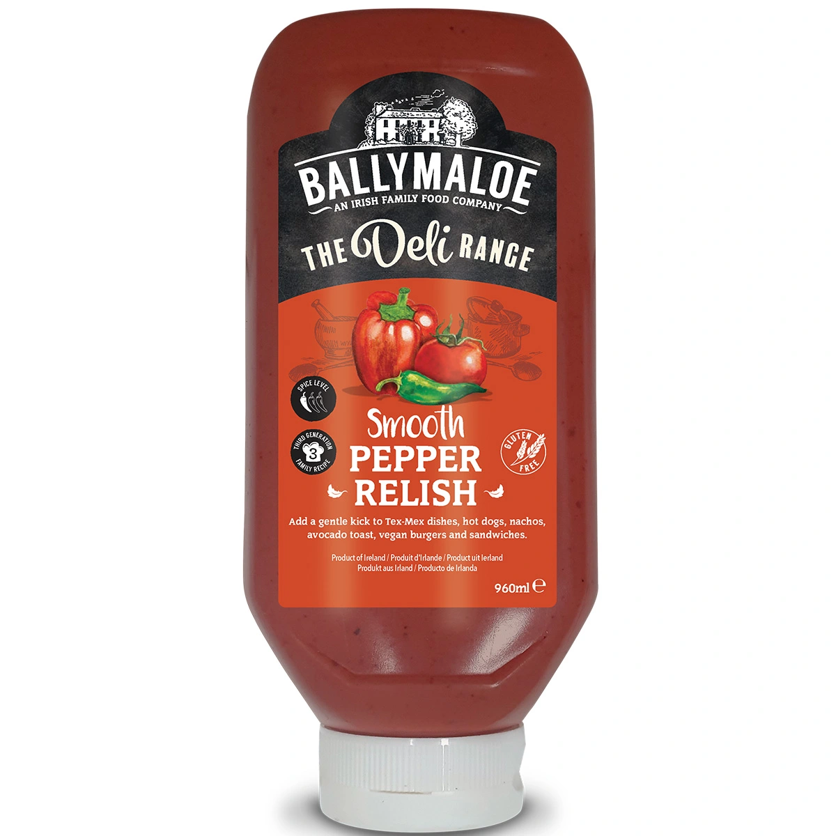 Ballymaloe Pepper Relish Deli Range (Smooth) 960ml