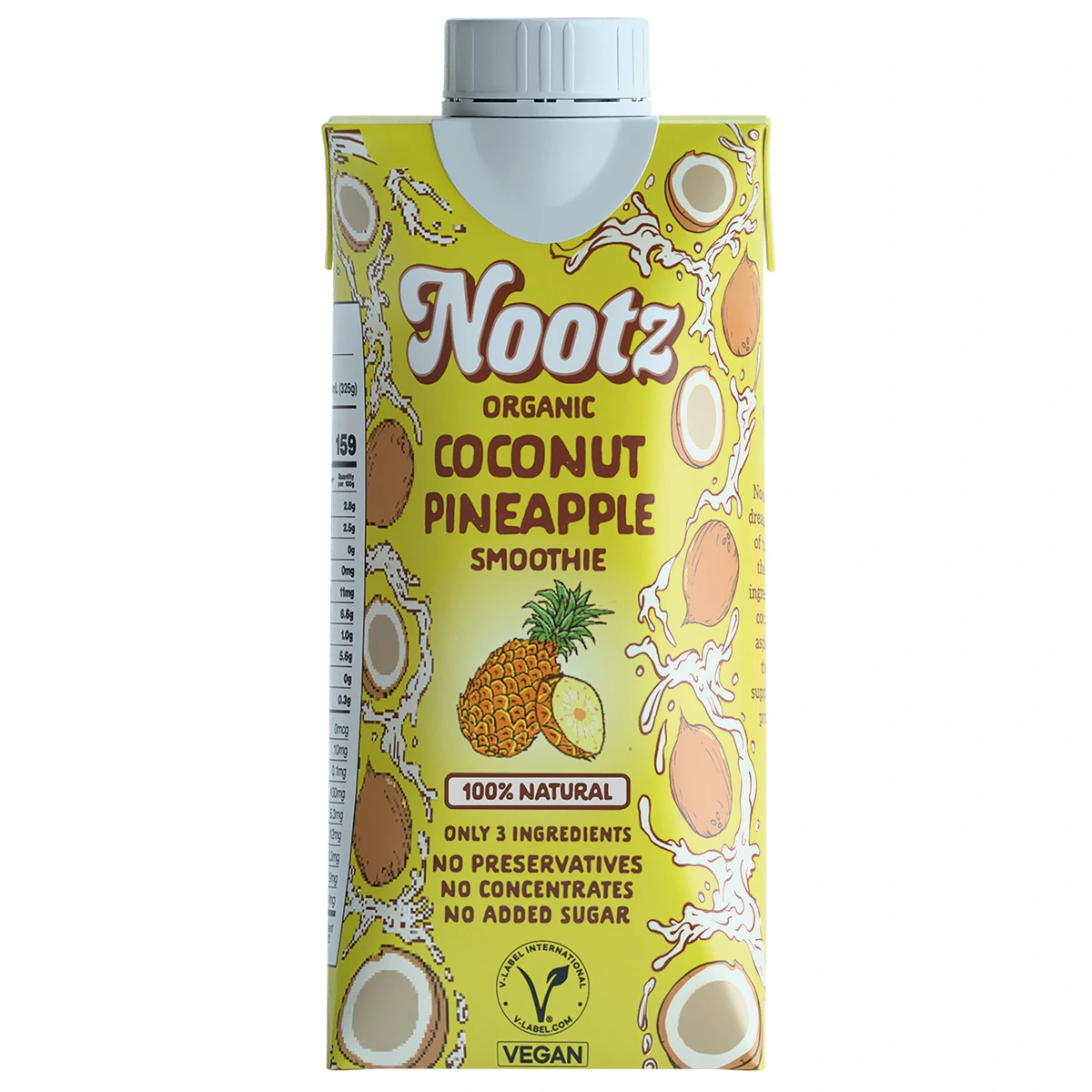 Nootz Coconut Pineapple Smoothie 325ml, BIO Nootz Coconut Pineapple Smoothie 325ml, BIO