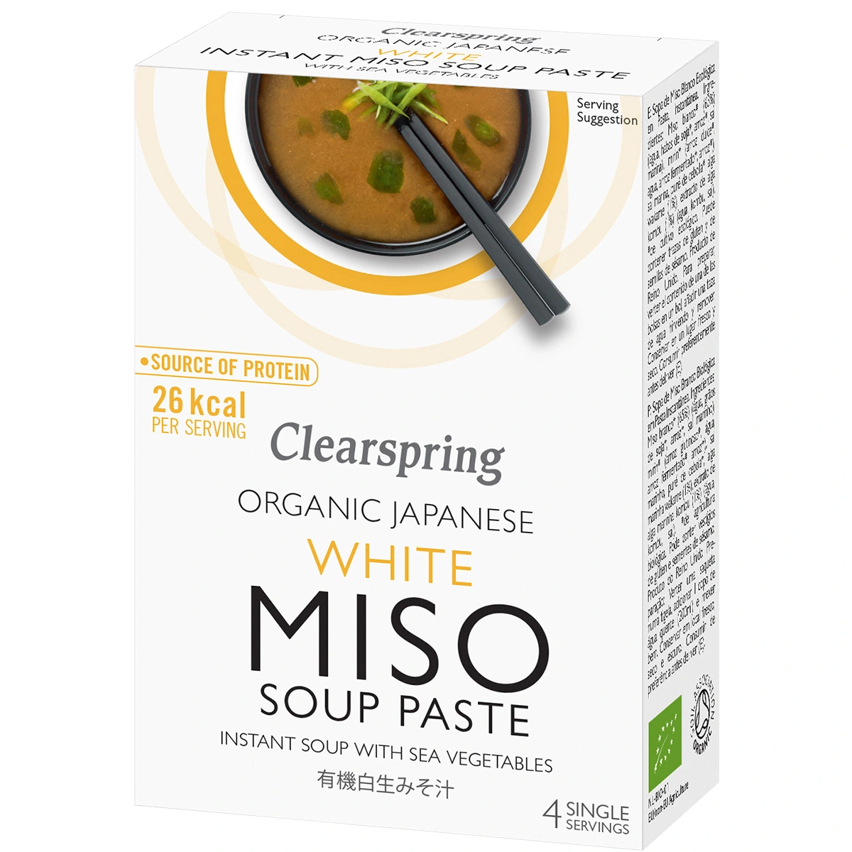 Clearspring Organic Japanese White Miso Instant Soup Paste 60g