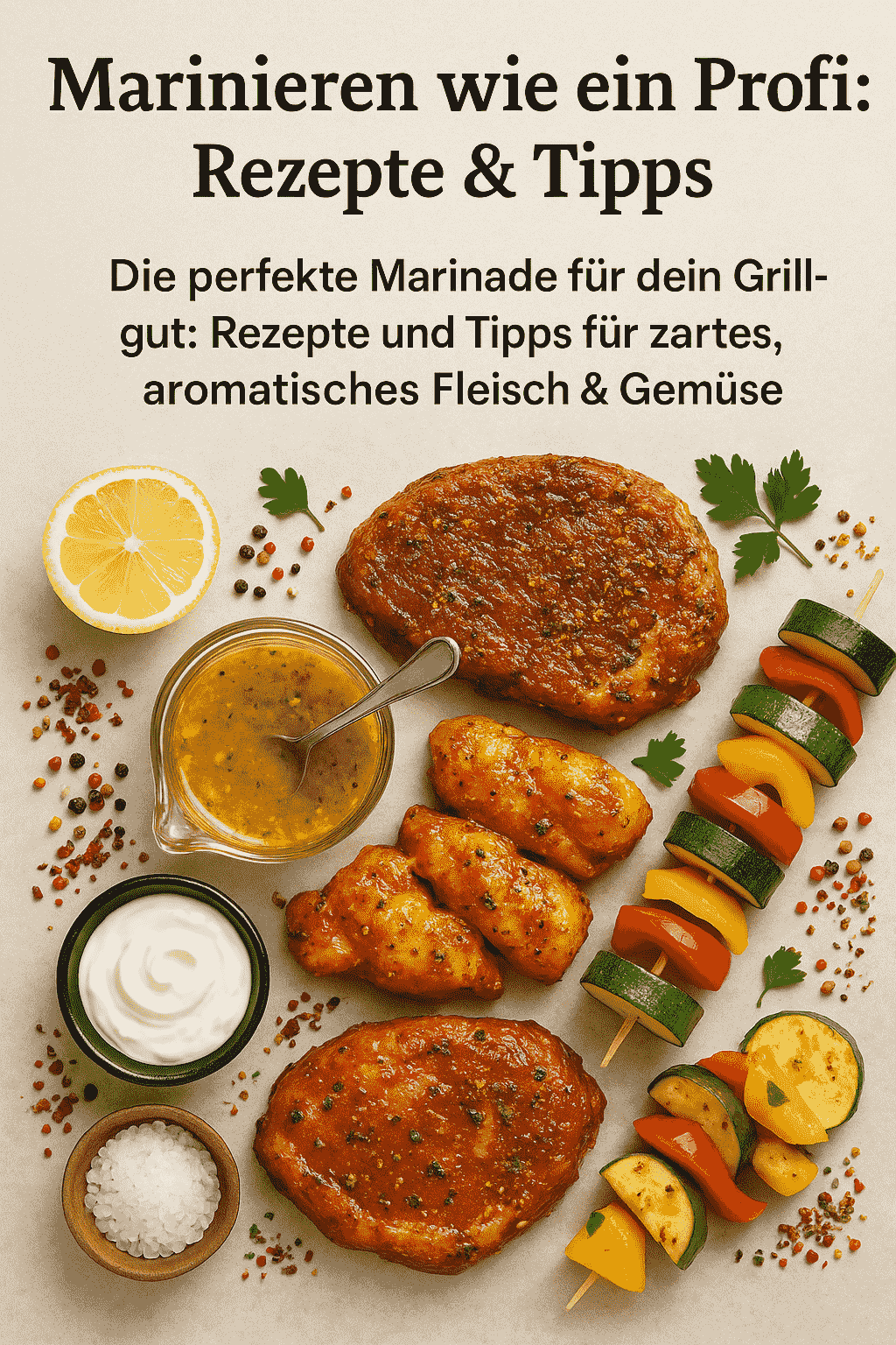 Die perfekte Marinade für dein Grillgut: Rezepte und Tipps für zartes, aromatisches Fleisch & Gemüse
