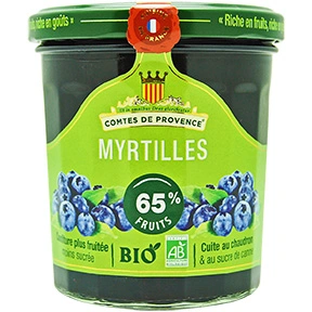 Comtes de Provence Myrtilles (Heidelbeerkonfitüre), BIO 350g