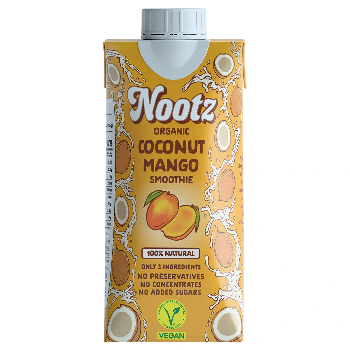 Nootz Coconut Mango Smoothie 325ml, BIO Nootz Coconut Mango Smoothie 325ml, BIO