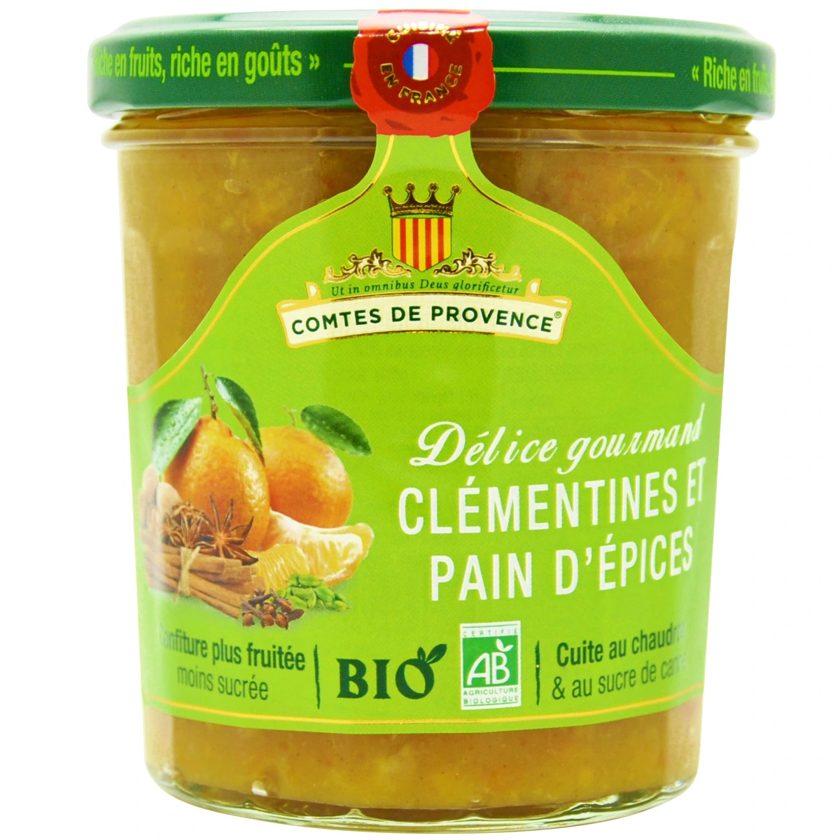 Comtes de Provence Clementines Pain D‘Epices (Clementinenkonfitüre mit Lebkuchen), BIO 330g