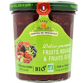 Comtes de Provence Fruits Rouges et Secs (Konfitüre aus roten Früchten und Nüssen), BIO 350g