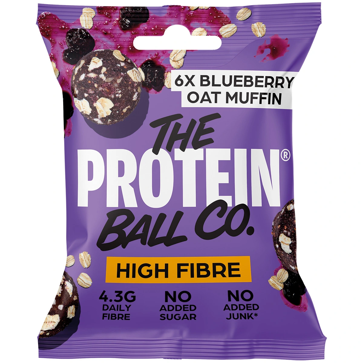 The Protein Ball Co. Blueberry Oat Muffin 45g The Protein Ball Co. Blueberry Oat Muffin 45g