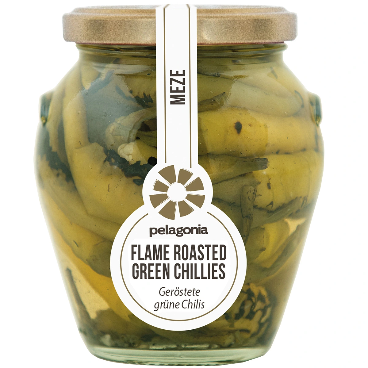 Pelagonia geröstete grüne Chilis 300g