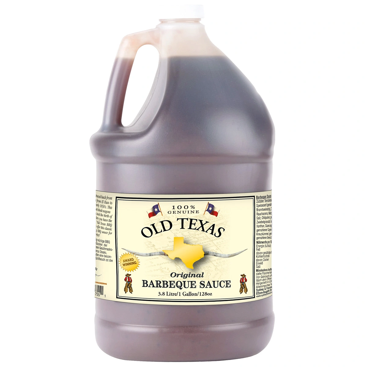 Old Texas BBQ Sauce Gallone 3800ml Old Texas BBQ Sauce Gallone 3800ml